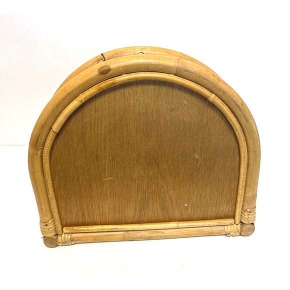 Accent Decor Rattan Rainbow Wall Mount Wicker Shelf & Hanging Basket Organizer - Picture 5 of 8